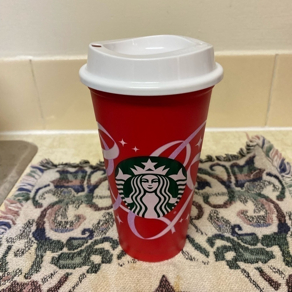 Starbucks 2021 Holiday  Red Reusable Cup (50th Anniversary)